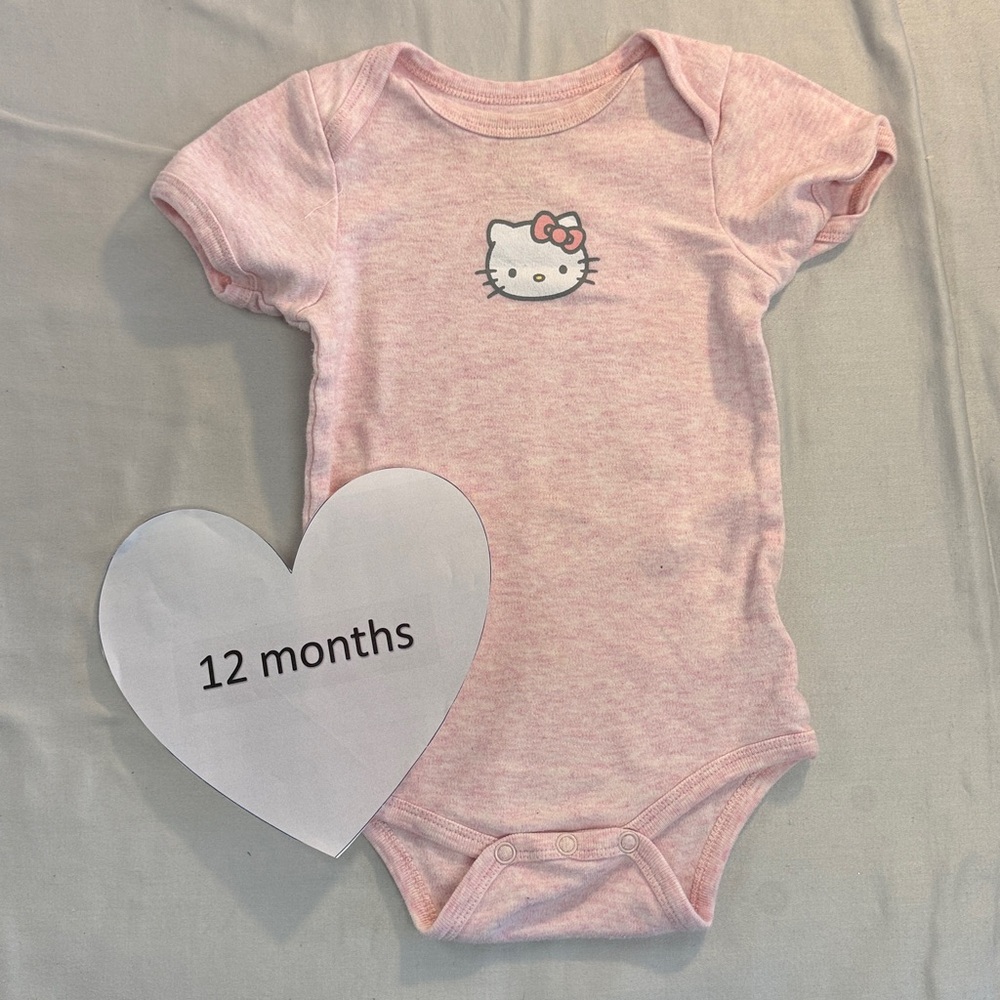 Hello Kitty - Pink Short Sleeve Baby Bodysuit/Onesie top/shirt